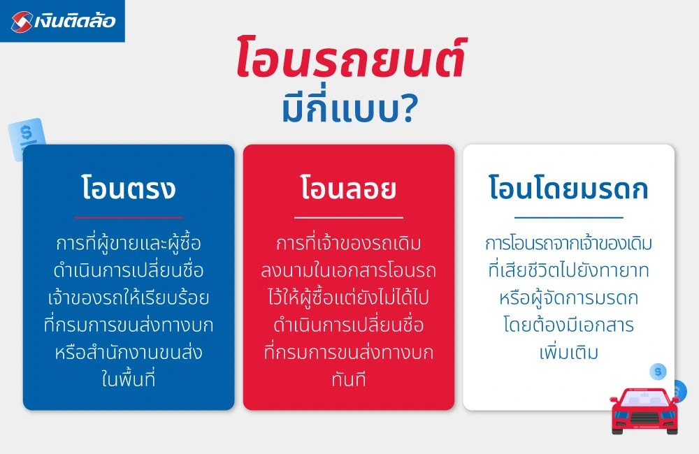 โอนรถยนต์มีกี่แบบ?