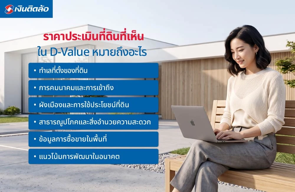 ราคาประเมินที่ดินที่เห็นใน D-Value หมายถึงอะไร