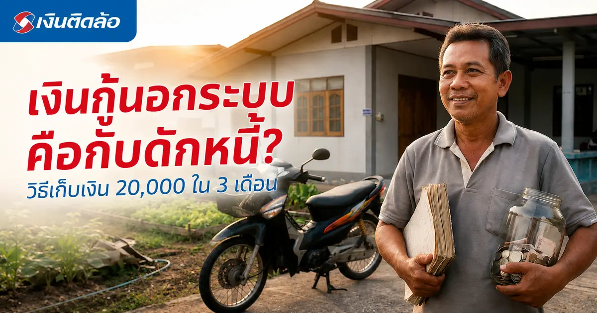 เงินกู้นอกระบบคือกับดักหนี้? วิธีเก็บเงิน 20,000 ใน 3 เดือน