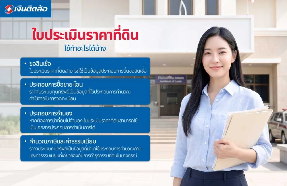 ใบประเมินราคาที่ดิน ใช้ทำอะไรได้บ้าง