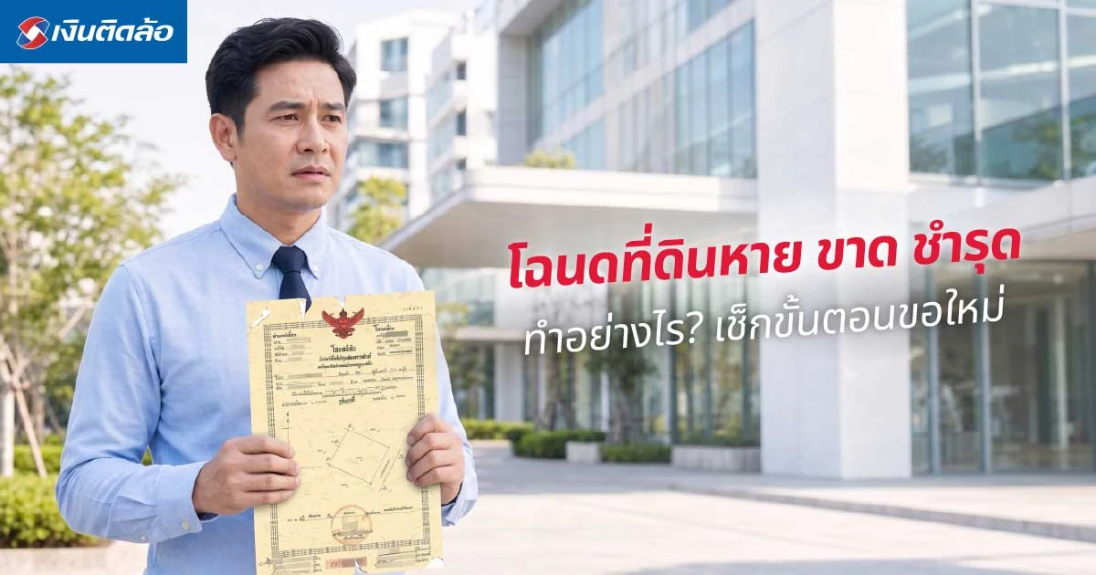 โฉนดที่ดินหาย ขาด ชำรุด ทำอย่างไร? เช็กขั้นตอนขอใหม่