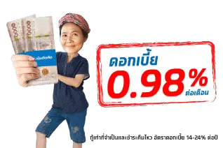 สินเชื่อทะเบียนรถเก๋ง-กระบะและ
รีไฟแนนซ์
พร้อมบัตรติดล้อ