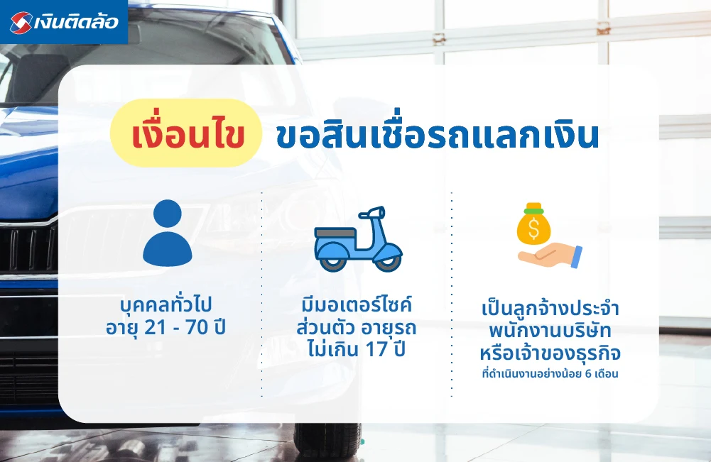 เงื่อนไขการขอสินเชื่อรถแลกเงิ