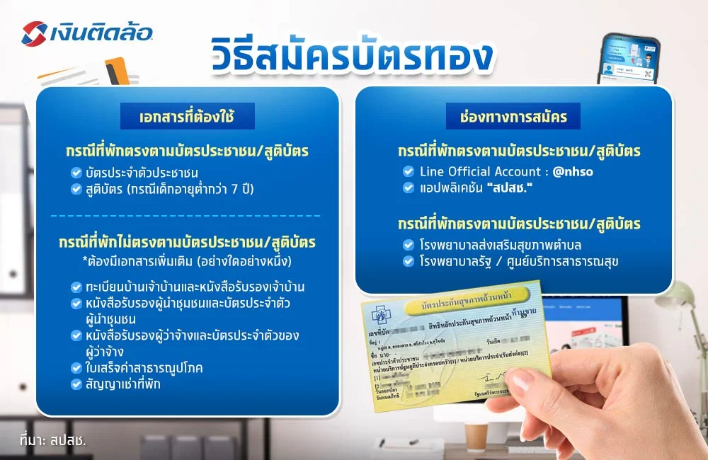 วิธีสมัครบัตรทอง