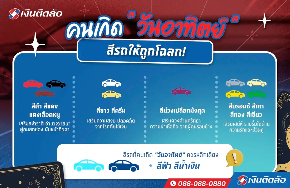 เลือกสีรถถูกโฉลก เสริมมงคลให้ชีวิต ขับขี่ได้อย่างสบายใจ