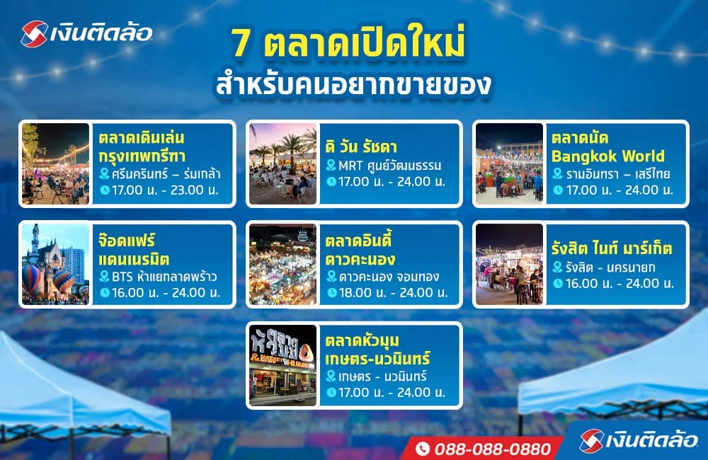 7 ตลาดเปิดใหม่สำหรับคนอยากขายของในตลาด