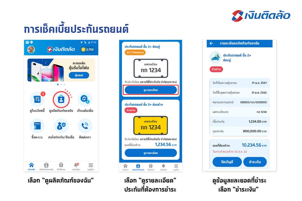 การเช็คเบี้ยประกันรถยนต์