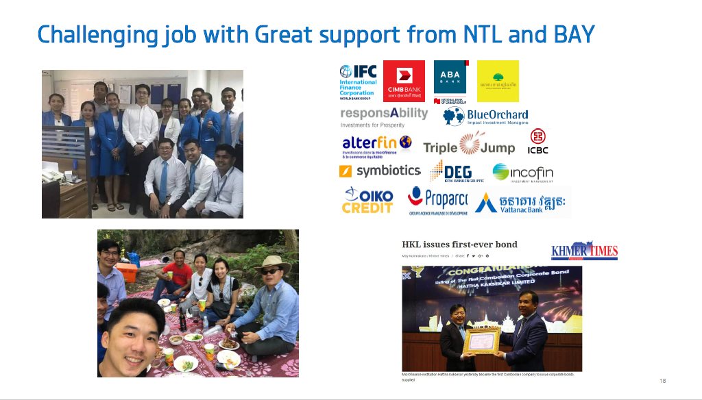 Challenging job with Great support from NTL and BAY